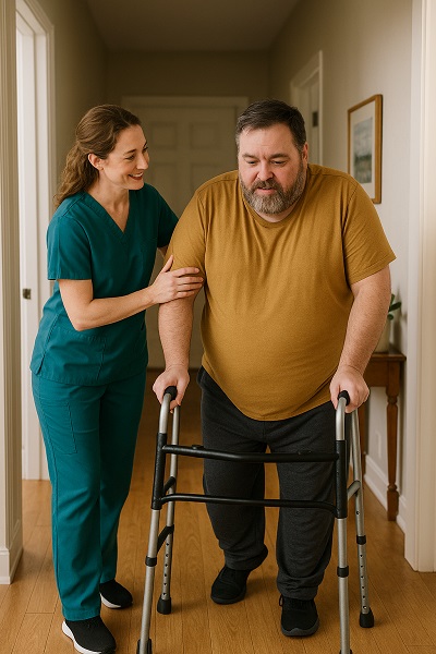 helping a bariatric patient